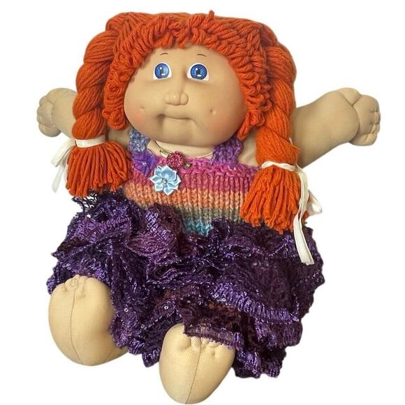 VTG 1982 CABBAGE PATCH DOLL RED HAIR BLUE EYES DIMPLES RED CHEEKS COLLECTIBLE - Picture 2 of 15